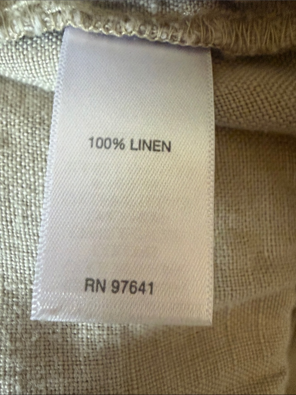 J. Jill Love Linen Cropped Capri Pants Beige Side Pockets Size Large - Picture 7 of 7
